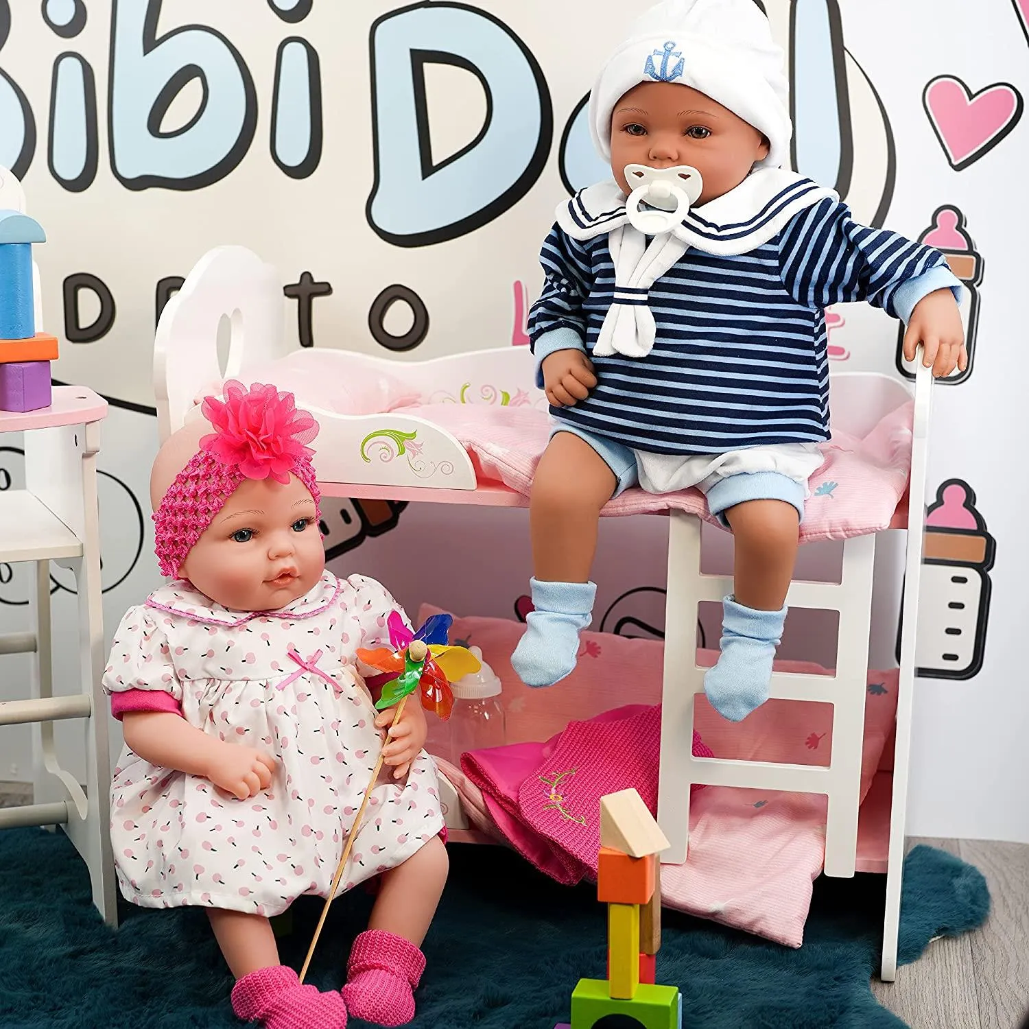 Dolls Wooden Bunk Bed