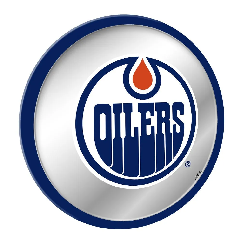 Edmonton Oilers: Modern Disc Mirrored Wall Sign