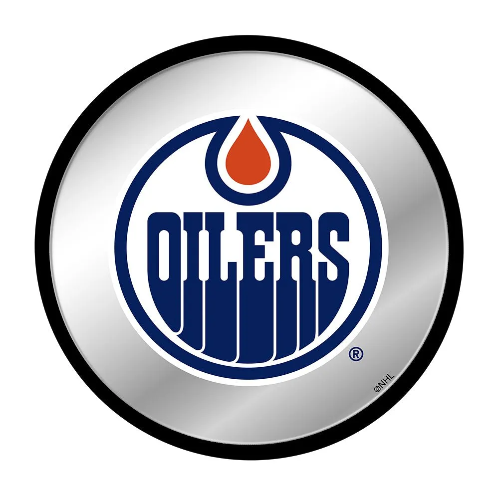 Edmonton Oilers: Modern Disc Mirrored Wall Sign