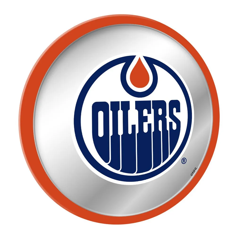Edmonton Oilers: Modern Disc Mirrored Wall Sign