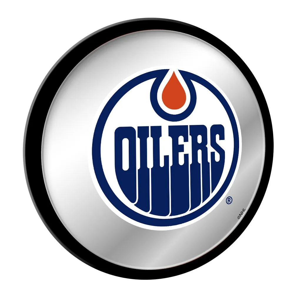 Edmonton Oilers: Modern Disc Mirrored Wall Sign