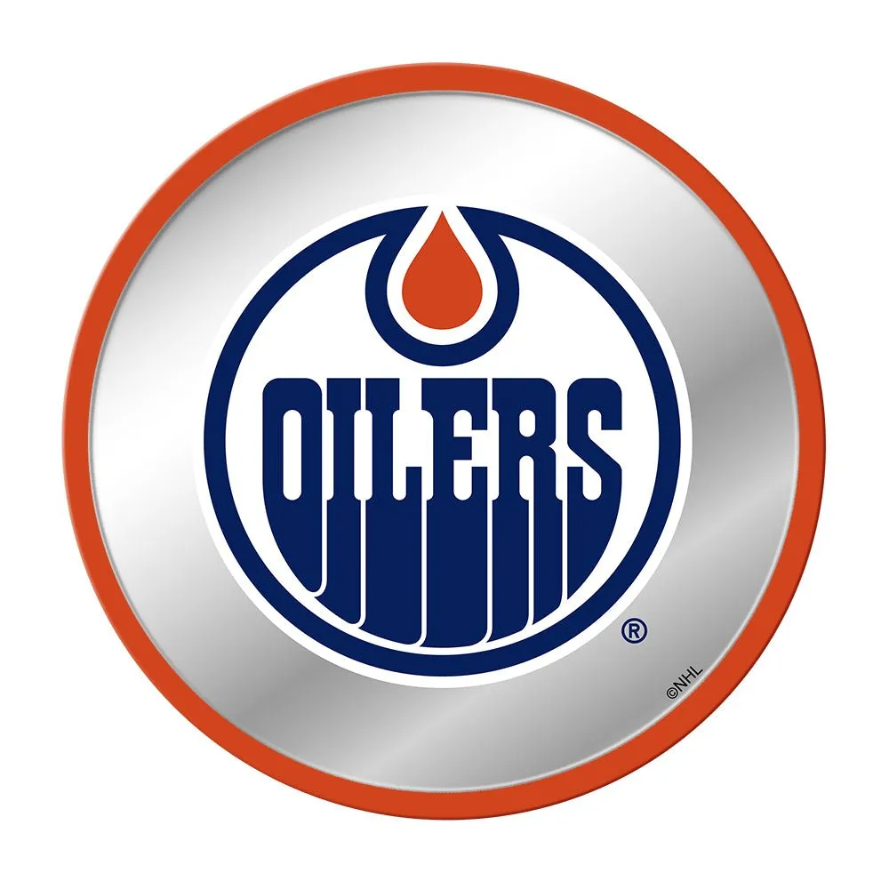 Edmonton Oilers: Modern Disc Mirrored Wall Sign