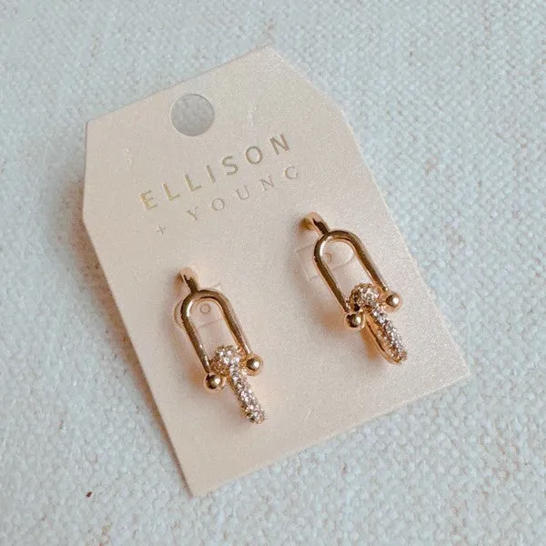 Ellison and Young Glam U Chain Earrings