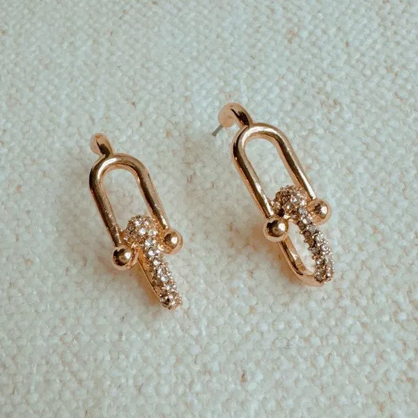 Ellison and Young Glam U Chain Earrings