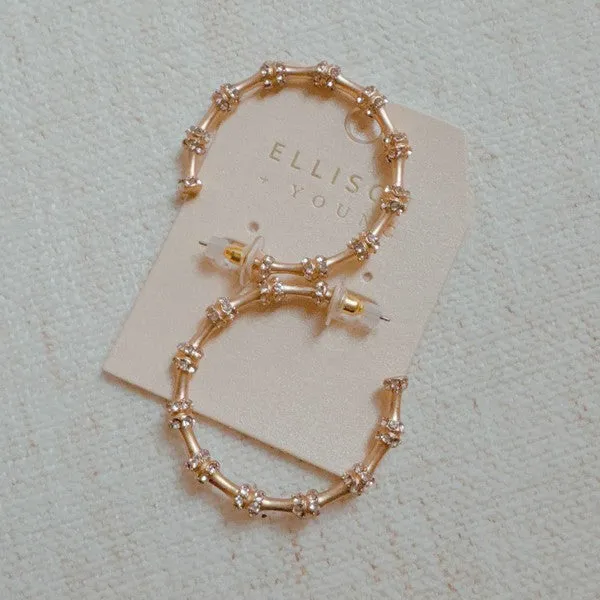 Ellison and Young Hey Glam Bamboo Hoop Earrings