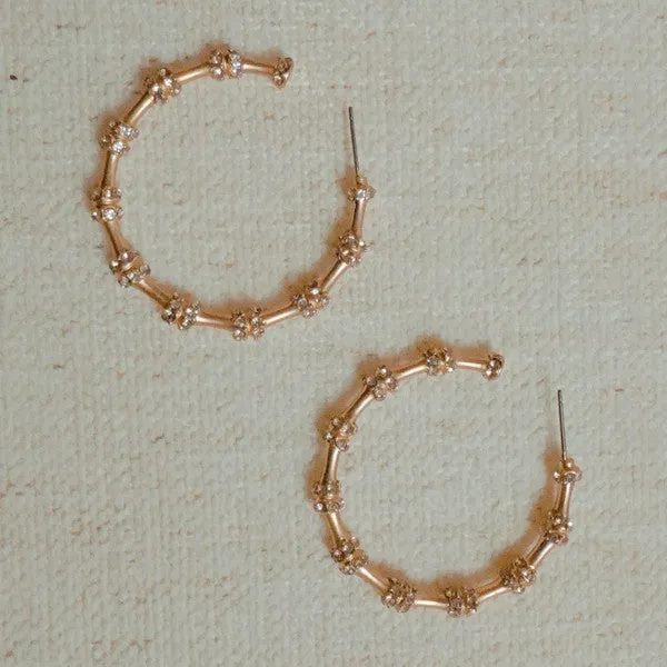 Ellison and Young Hey Glam Bamboo Hoop Earrings