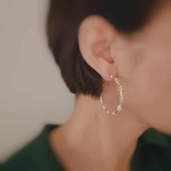 Ellison and Young Hey Glam Bamboo Hoop Earrings