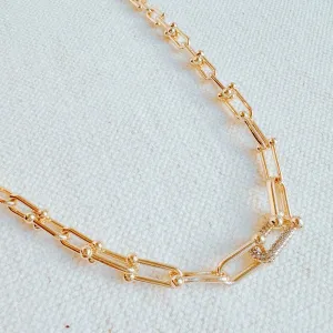 Ellison and Young Paved Link U Chain Necklace