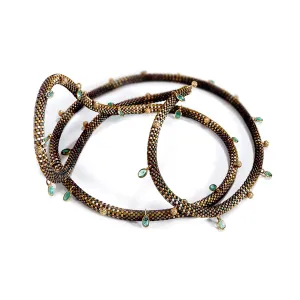 Emerald and Pave Diamond Necklace
