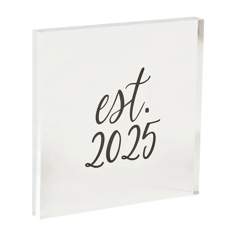Est 2025 Acrylic Block