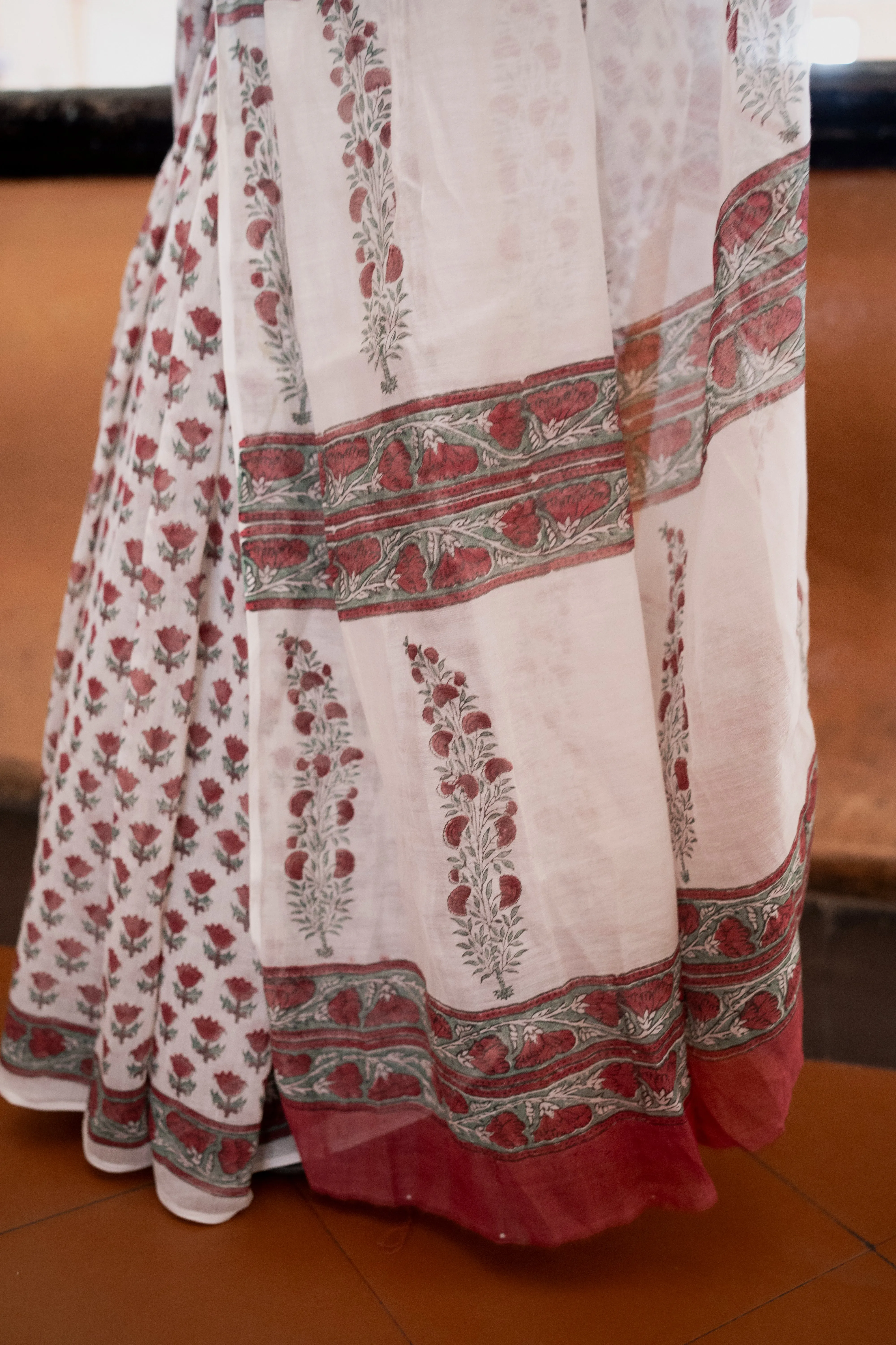 Evergreen printed Chander saree - Bagh - Pankhuri