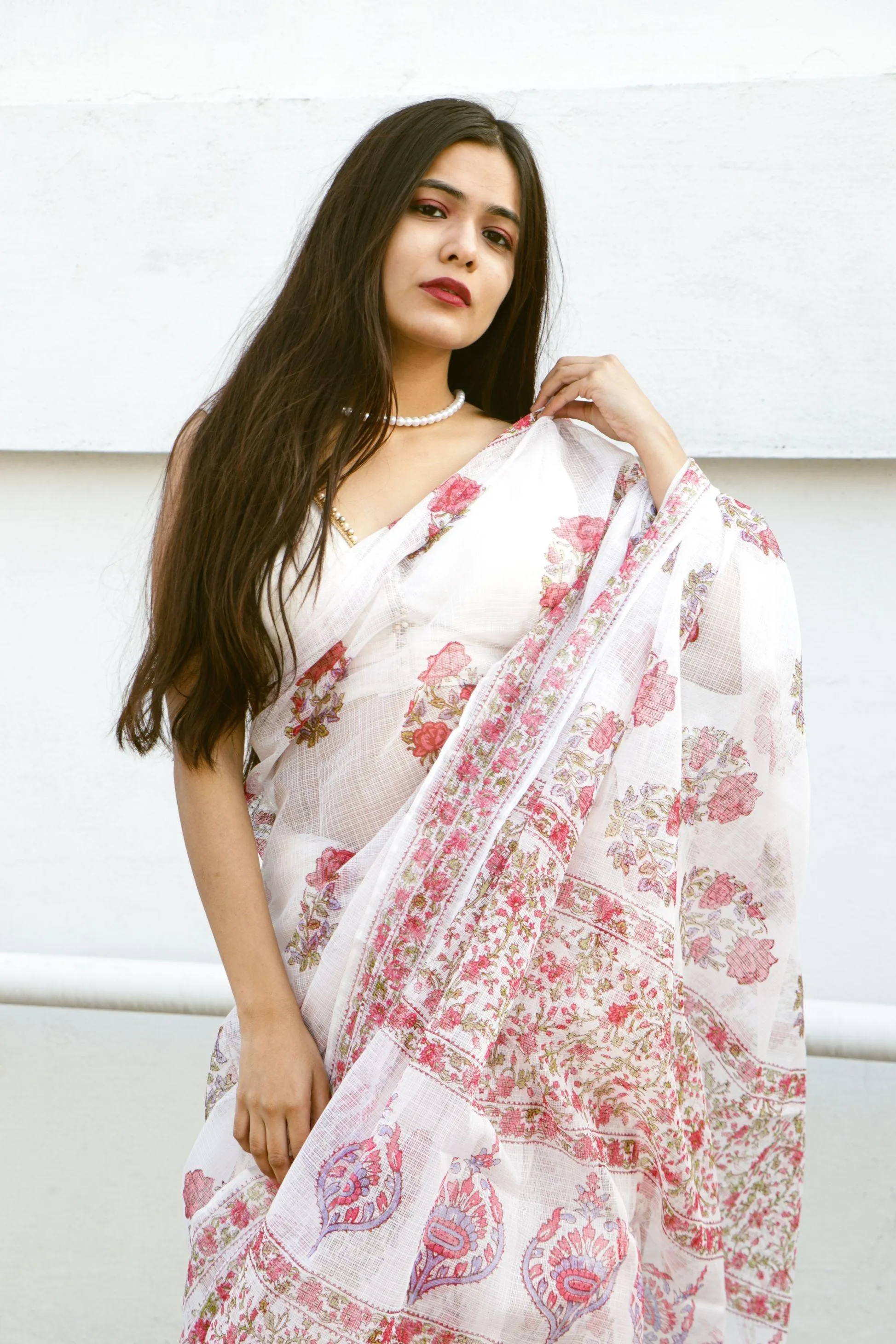 Evergreen printed Kota saree - Bagh- Gulab