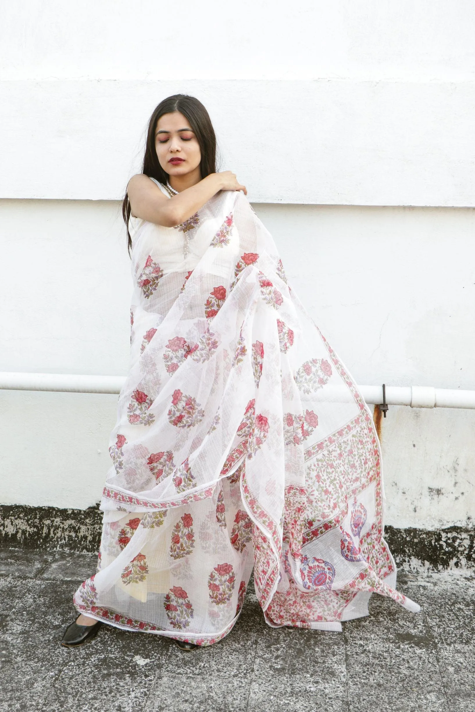 Evergreen printed Kota saree - Bagh- Gulab