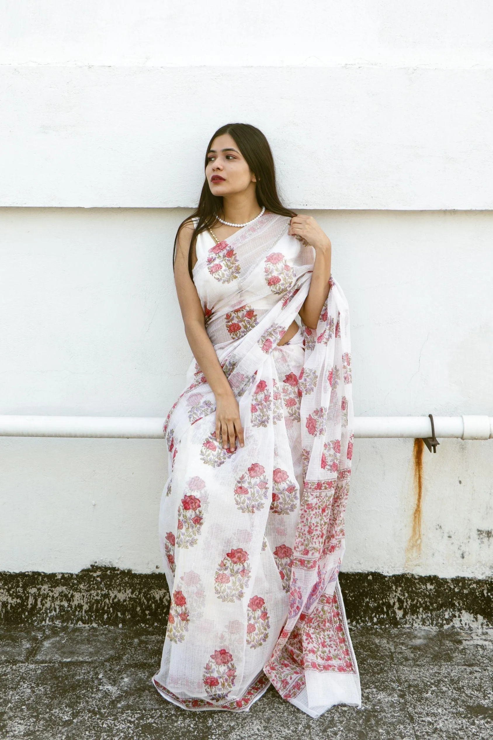 Evergreen printed Kota saree - Bagh- Gulab