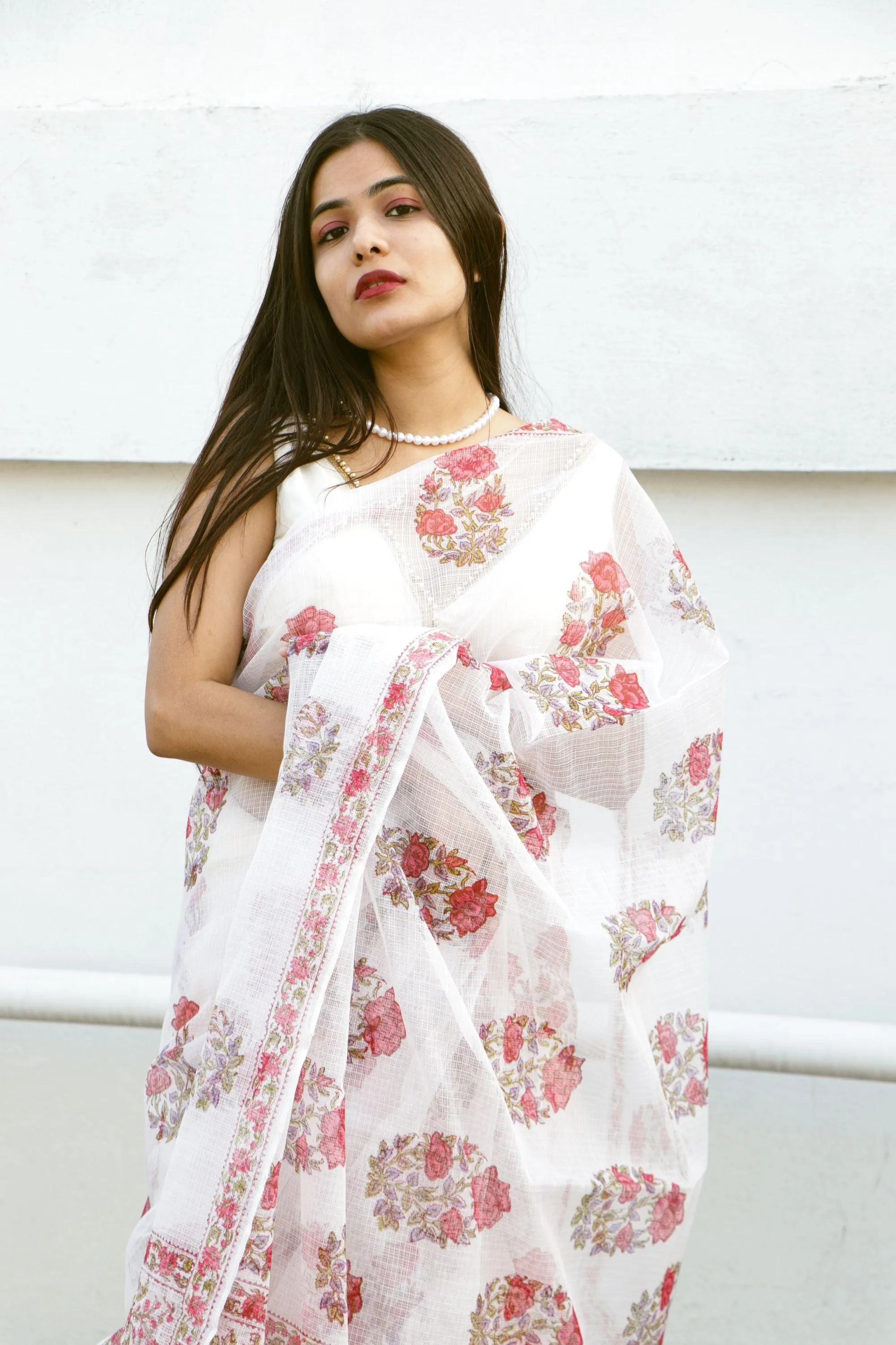 Evergreen printed Kota saree - Bagh- Gulab