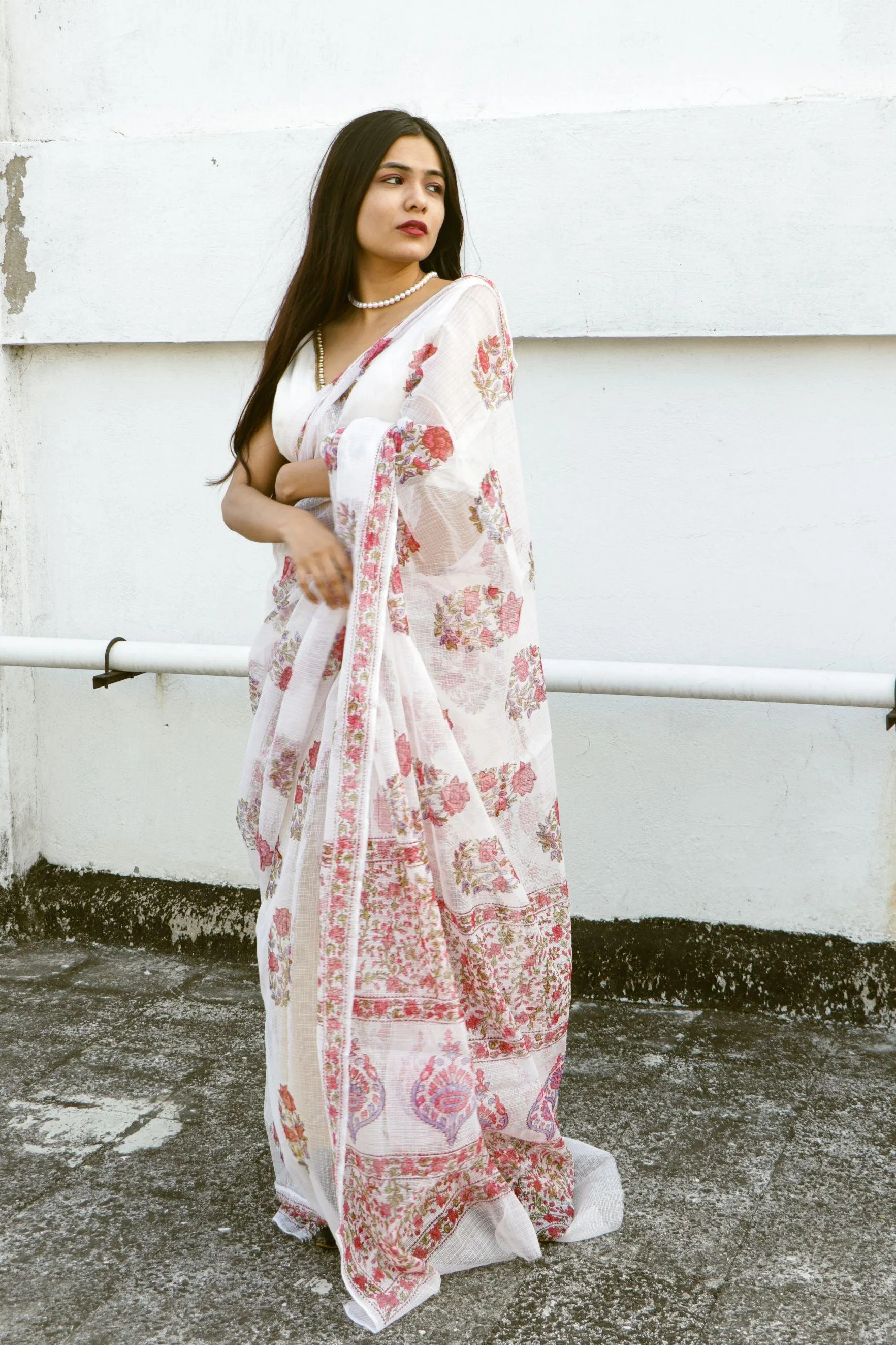 Evergreen printed Kota saree - Bagh- Gulab