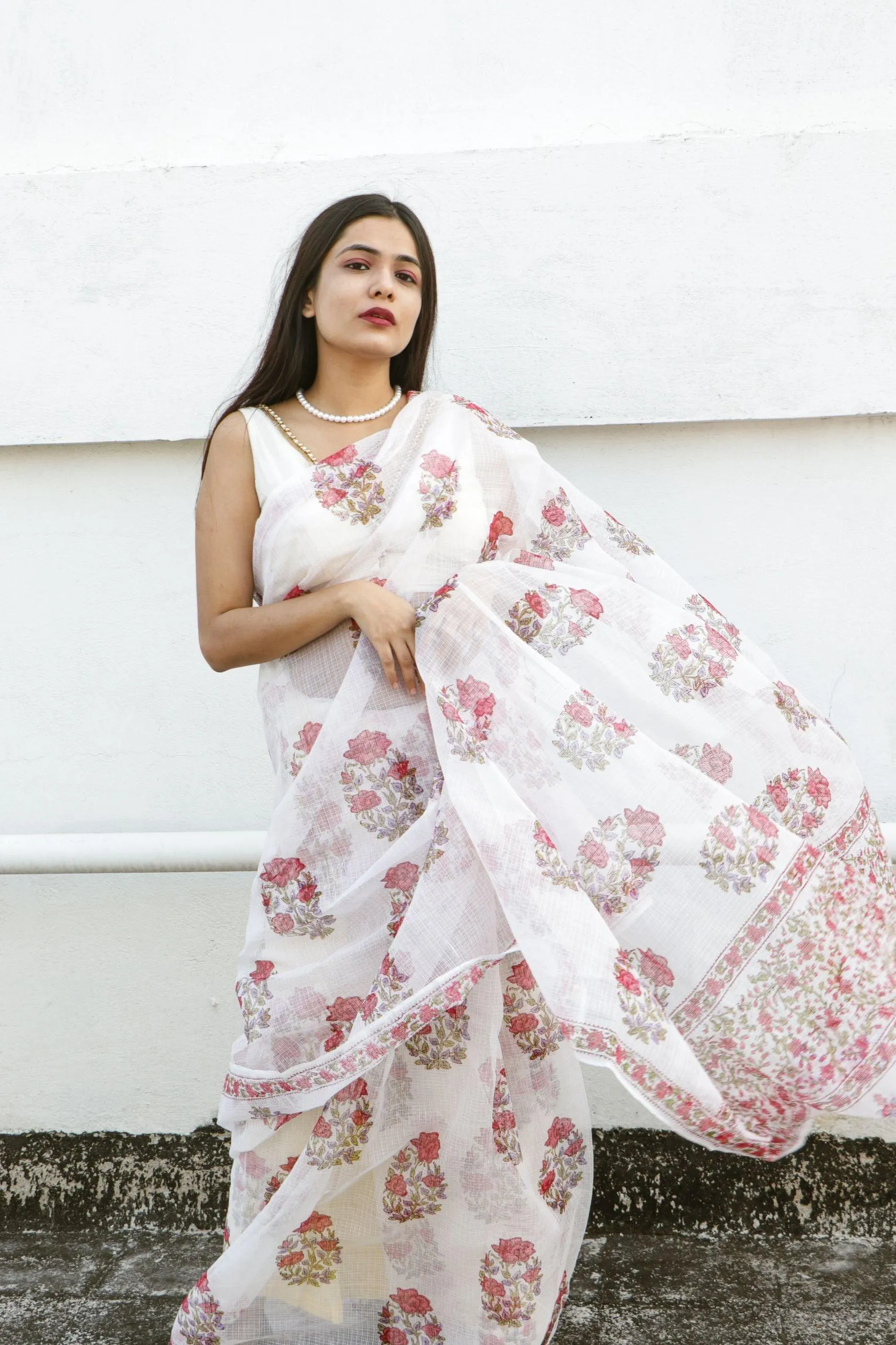 Evergreen printed Kota saree - Bagh- Gulab