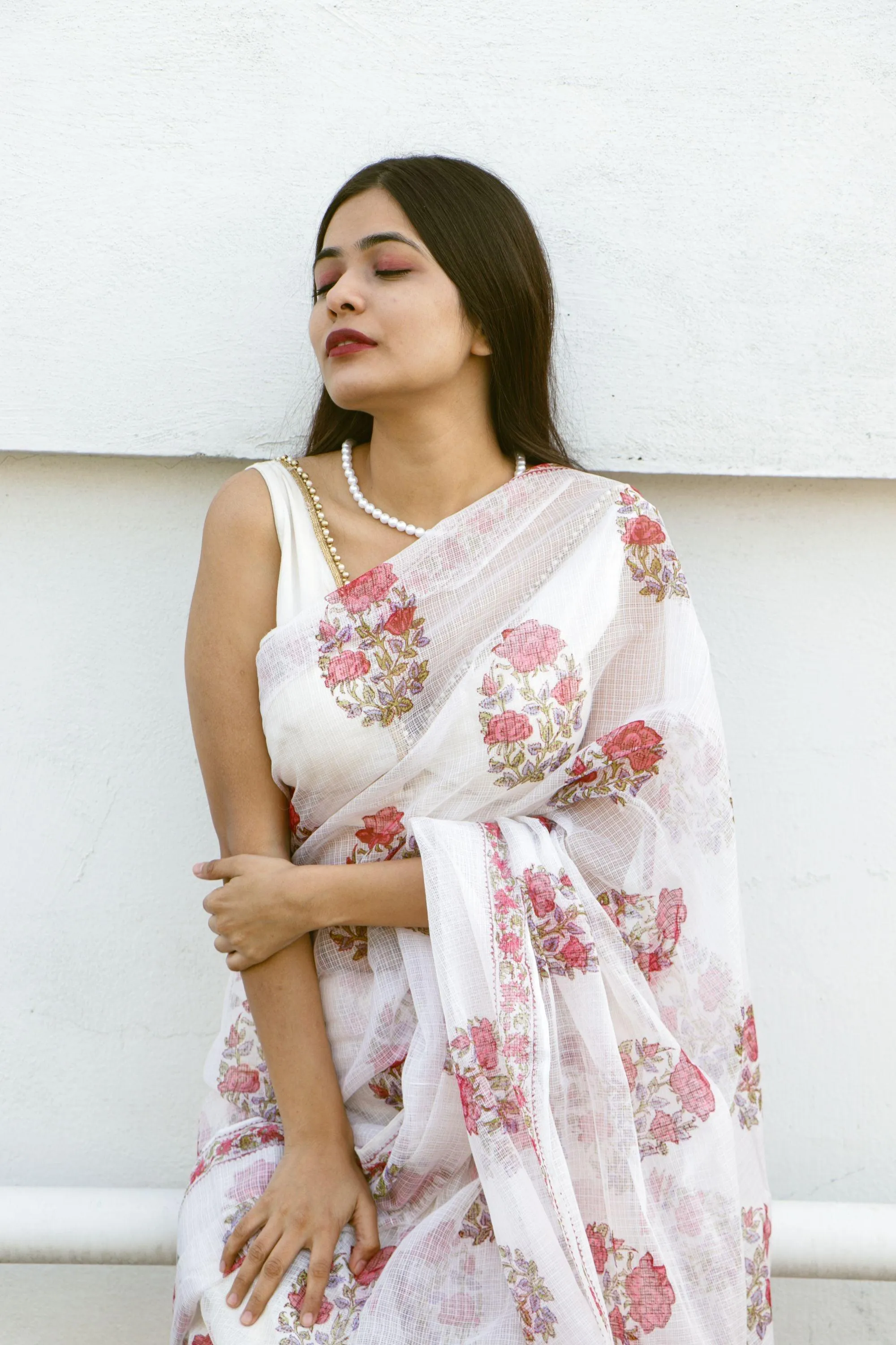 Evergreen printed Kota saree - Bagh- Gulab