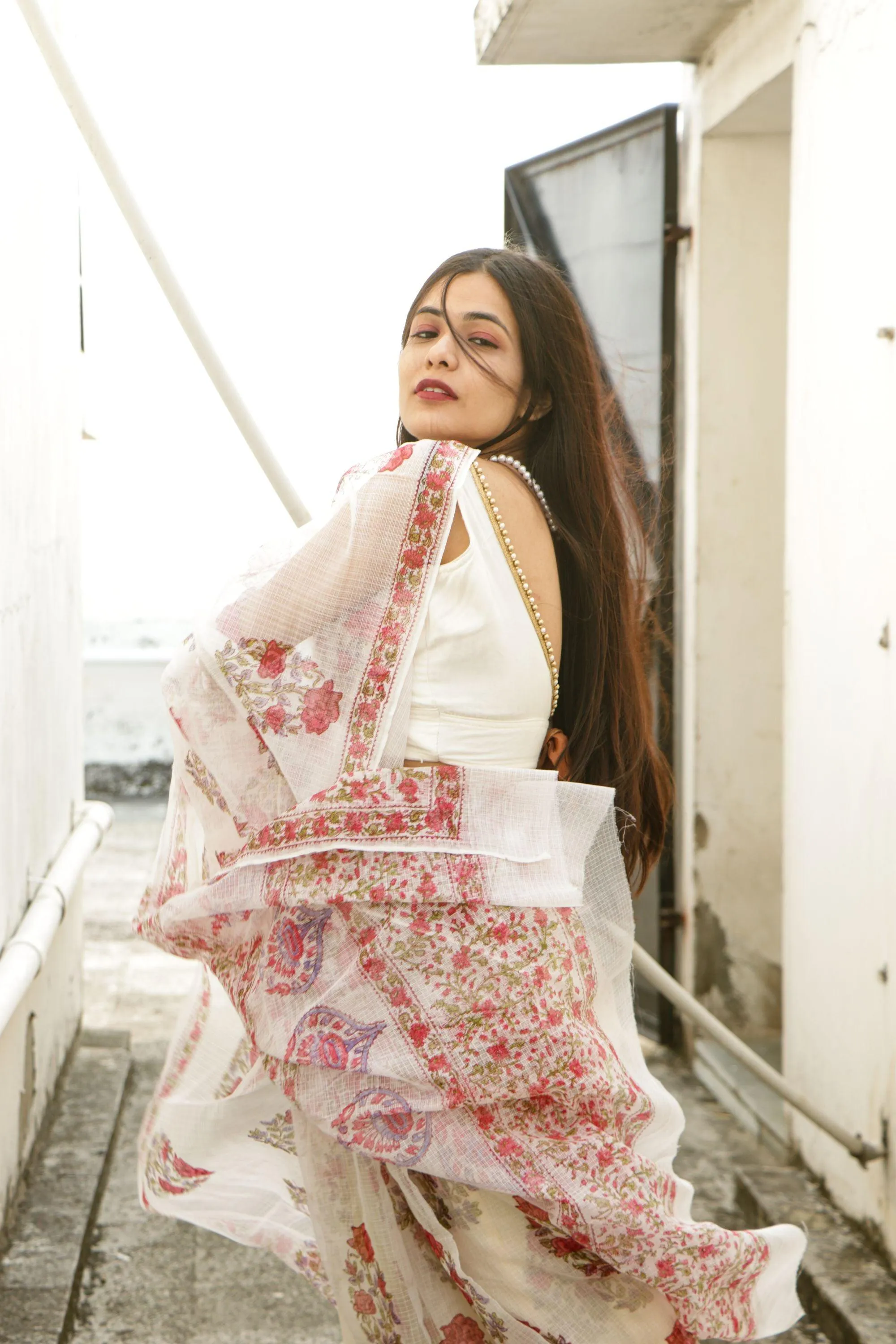 Evergreen printed Kota saree - Bagh- Gulab