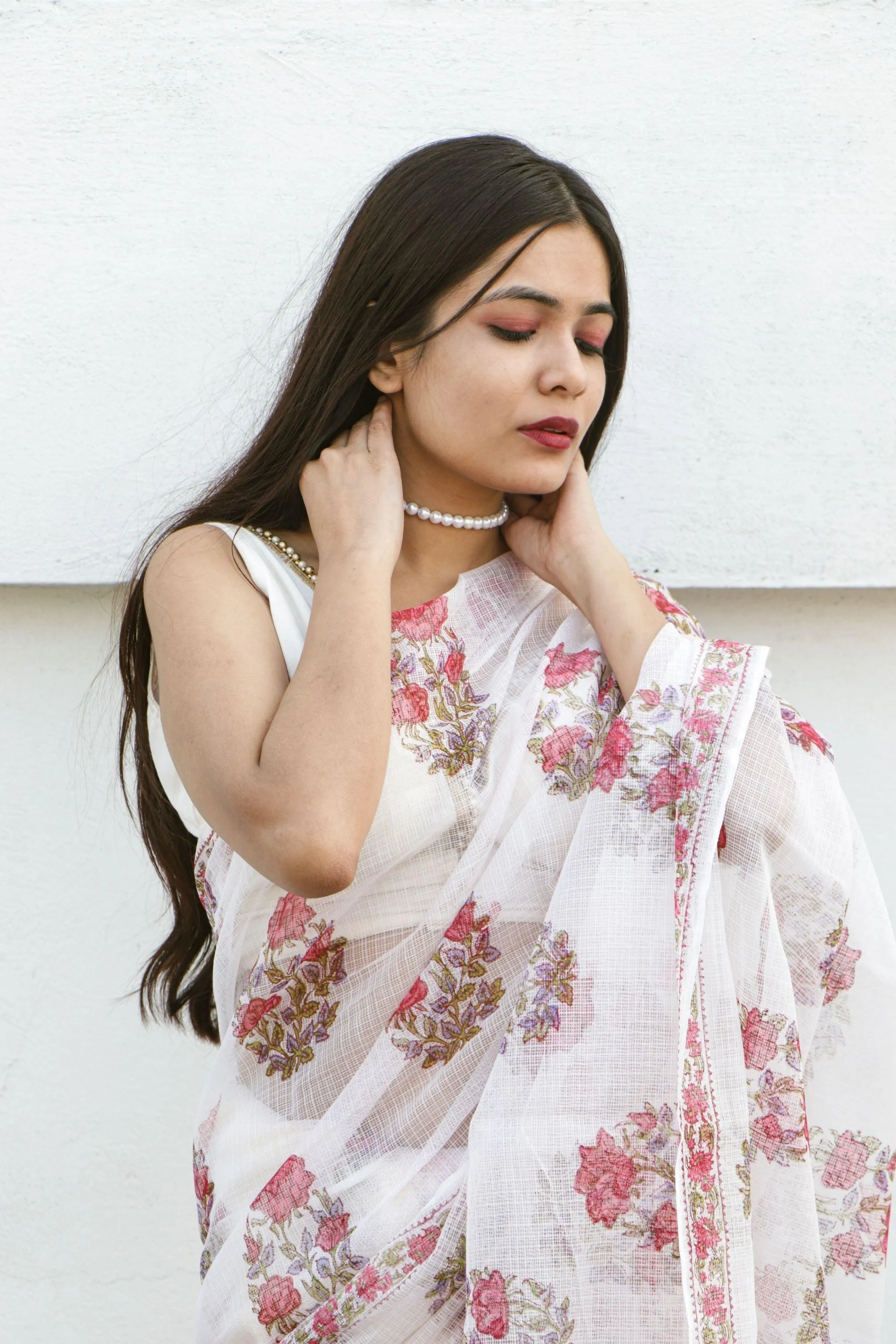 Evergreen printed Kota saree - Bagh- Gulab