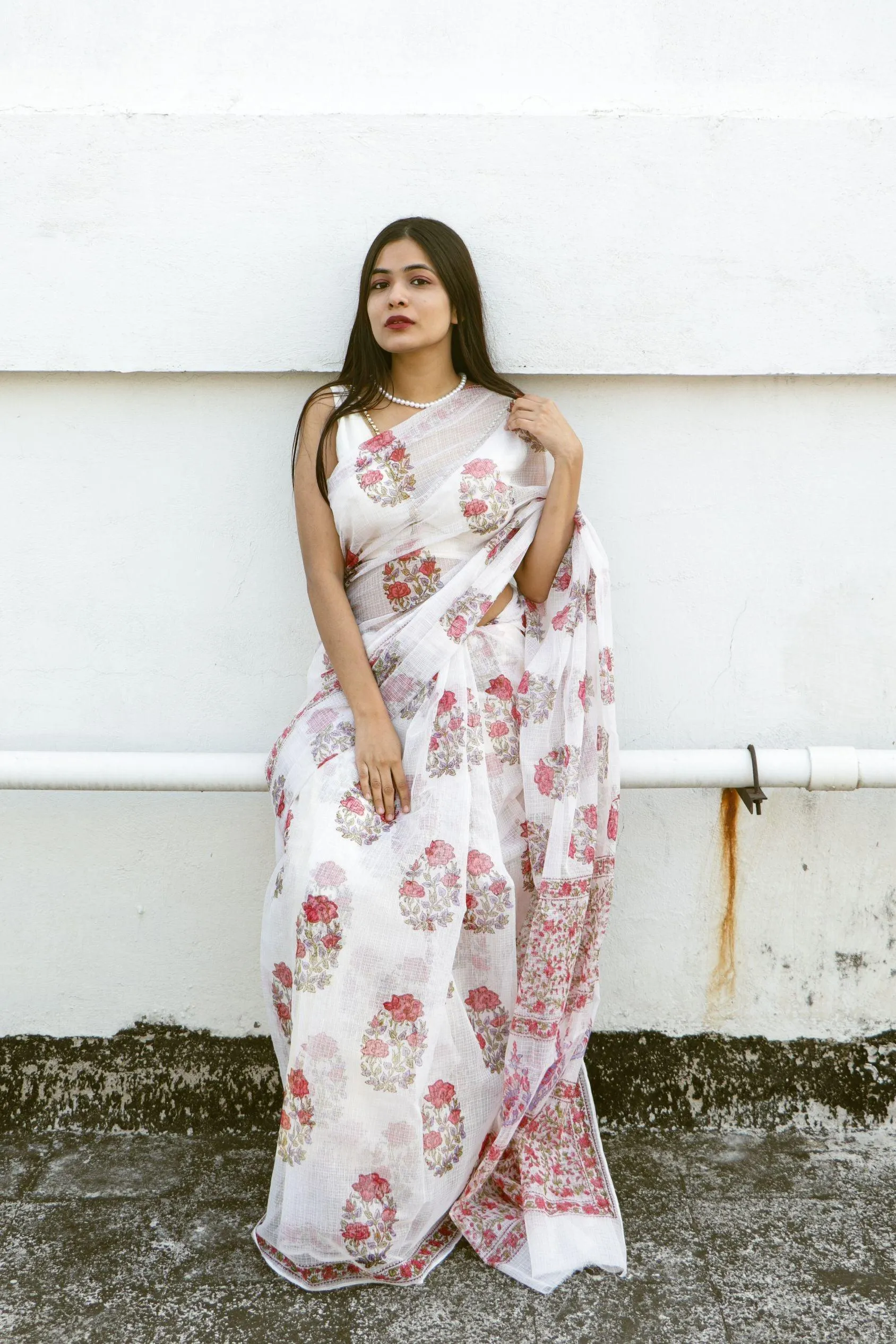 Evergreen printed Kota saree - Bagh- Gulab