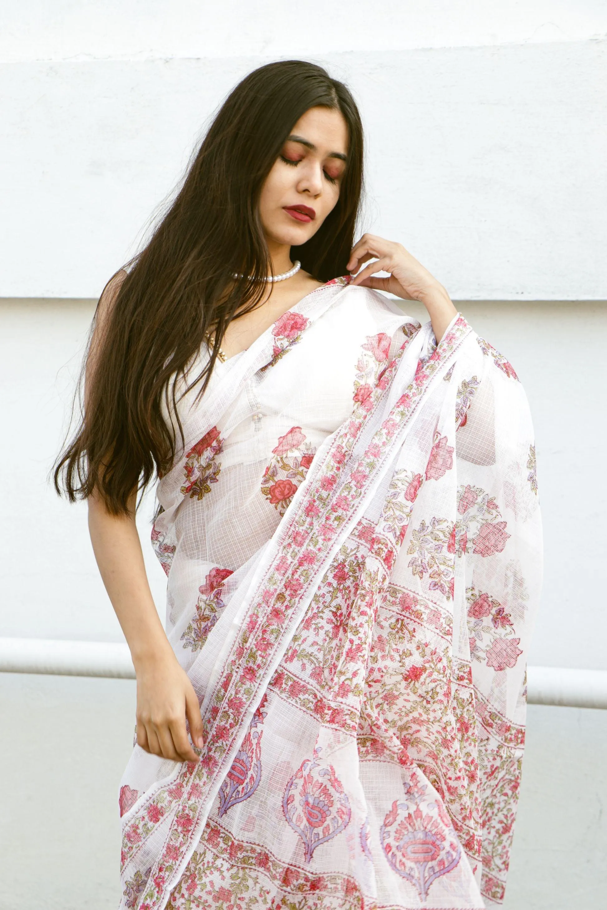 Evergreen printed Kota saree - Bagh- Gulab