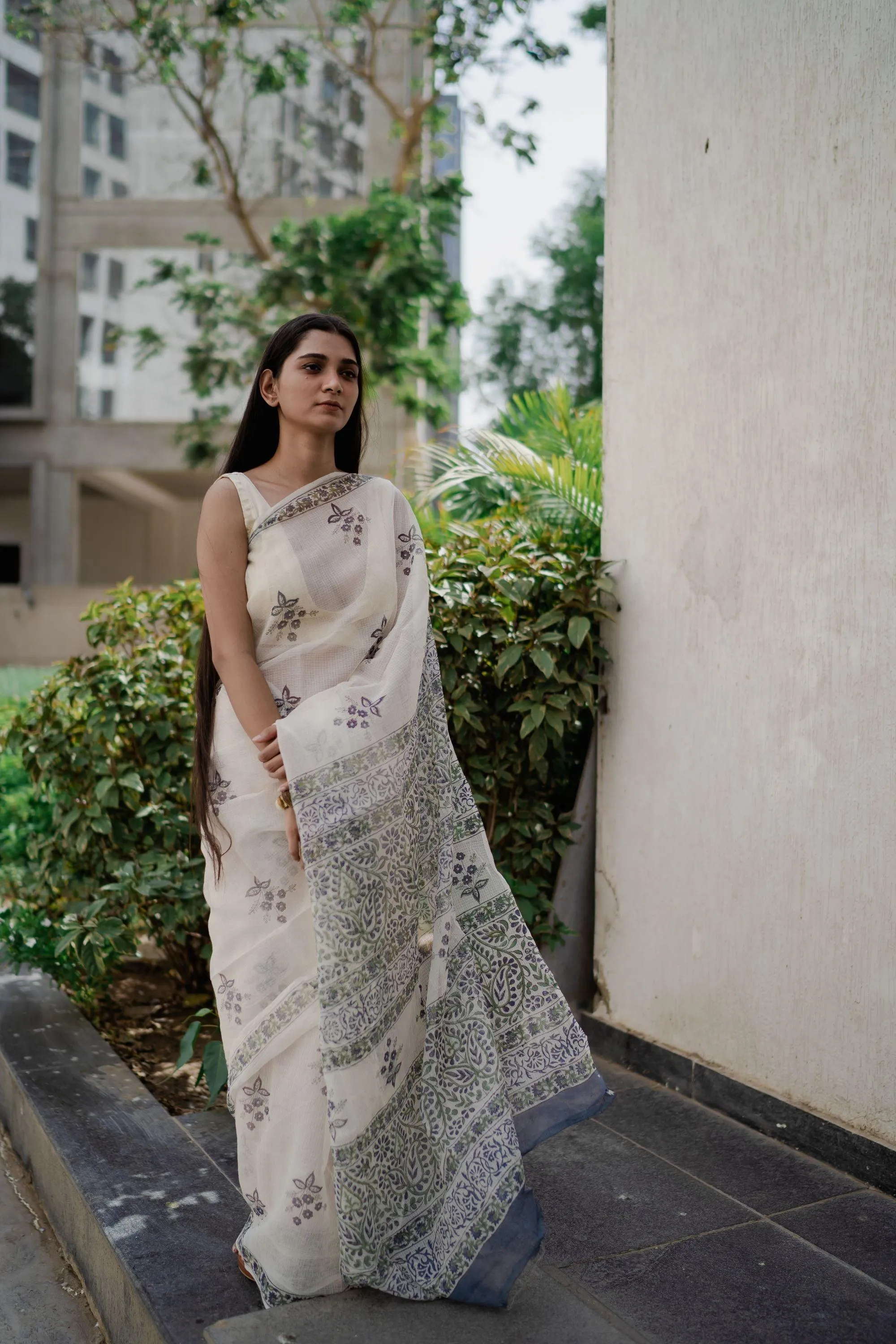 Evergreen printed Kota saree - Bagh- Malati