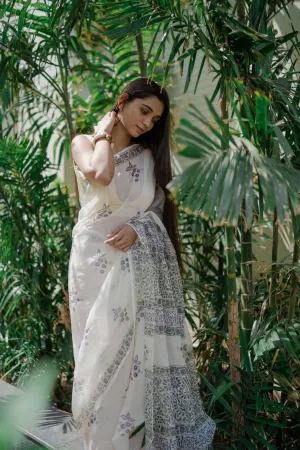 Evergreen printed Kota saree - Bagh- Malati