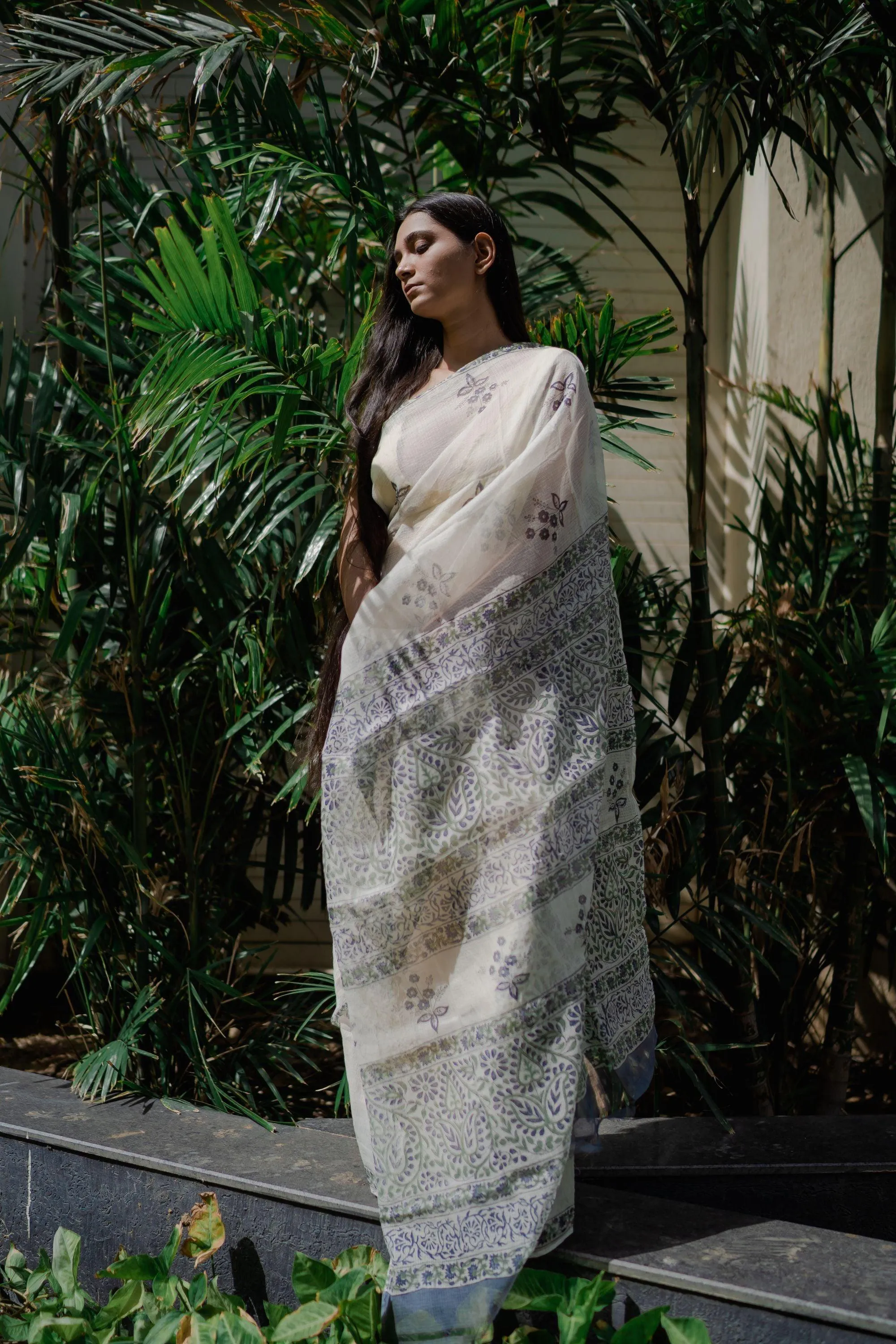 Evergreen printed Kota saree - Bagh- Malati