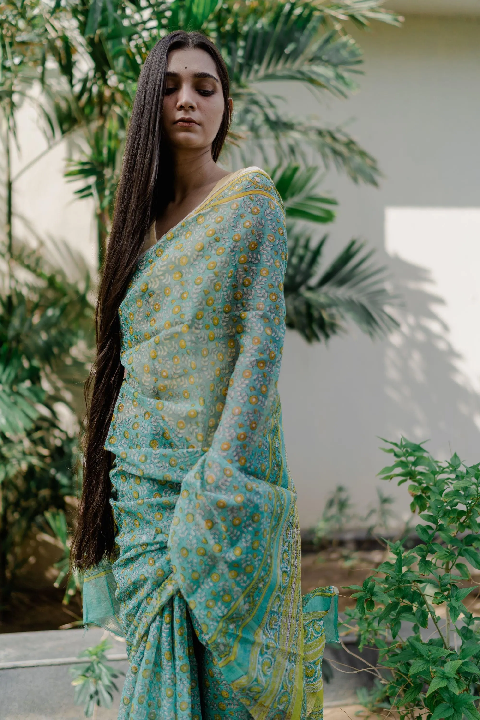 Evergreen printed Kota saree - Bagh- Rajnigandha
