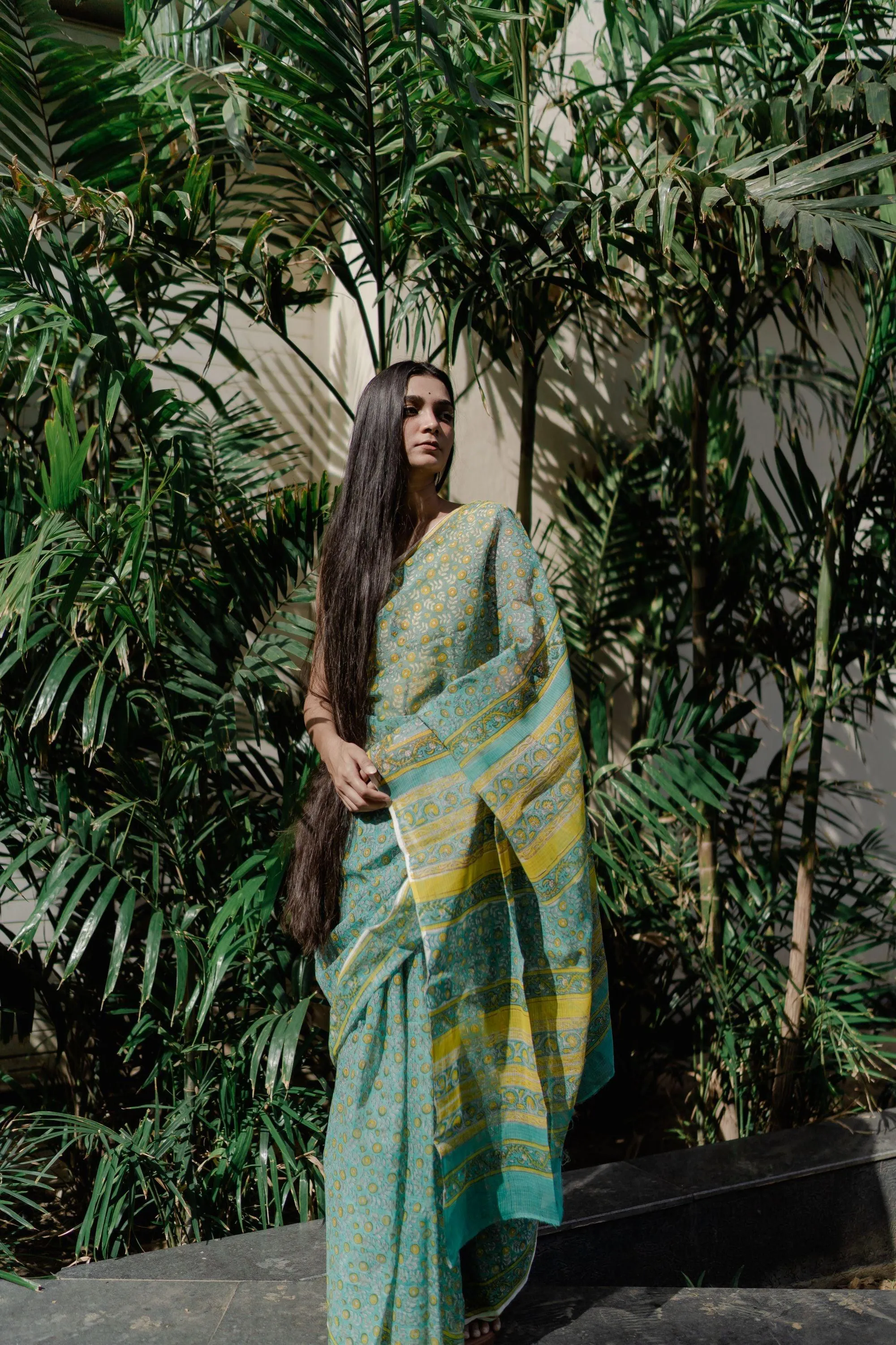 Evergreen printed Kota saree - Bagh- Rajnigandha