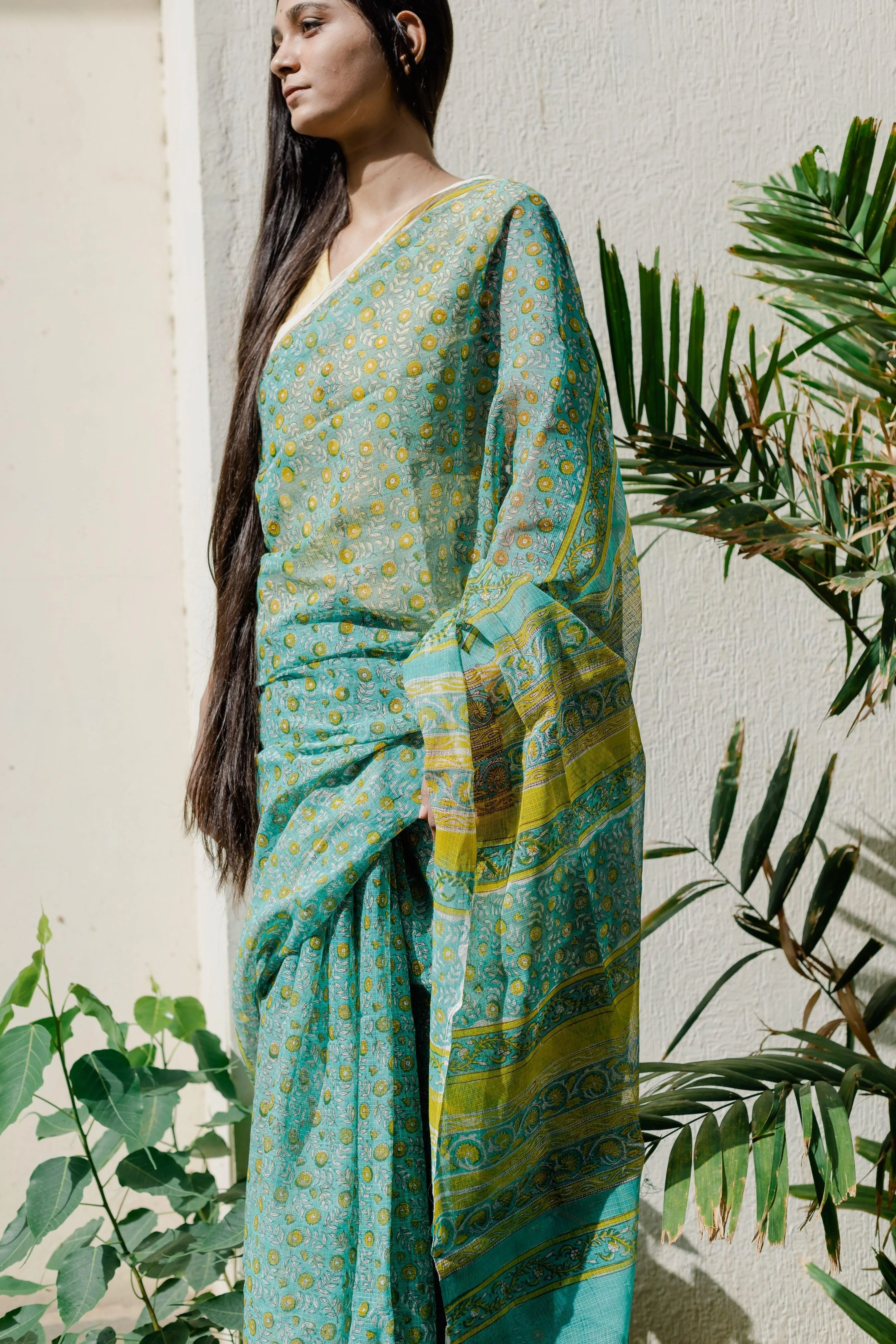 Evergreen printed Kota saree - Bagh- Rajnigandha
