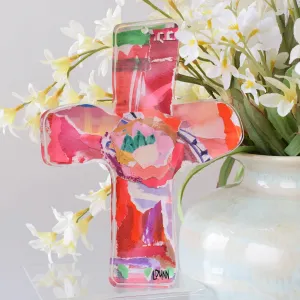 Everlasting Love Acrylic Cross Red