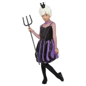 Evil Sea Witch Costume, Black, Child