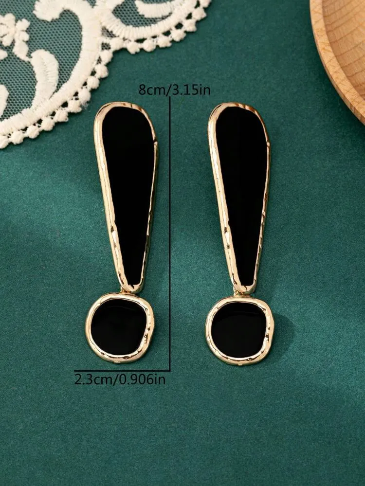 EXCLAMATION DROP DANGLE EARRINGS - GOLD