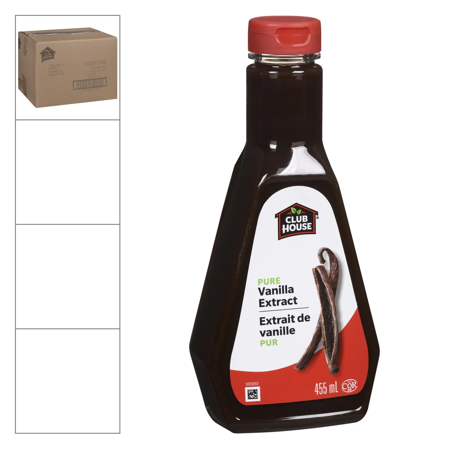 Extract Vanilla Pure - Clubhouse - 455 ML Bottle (Case 12 x 455 ML) - Baking Mixes and Ingredients - Canadian Distribution