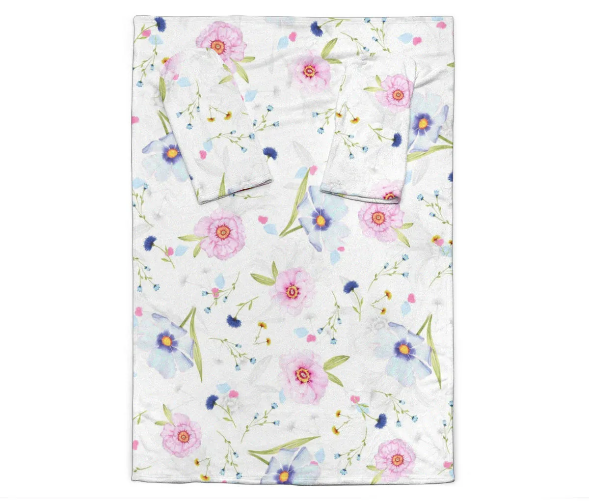 Floral Adult Sleeve Blanket