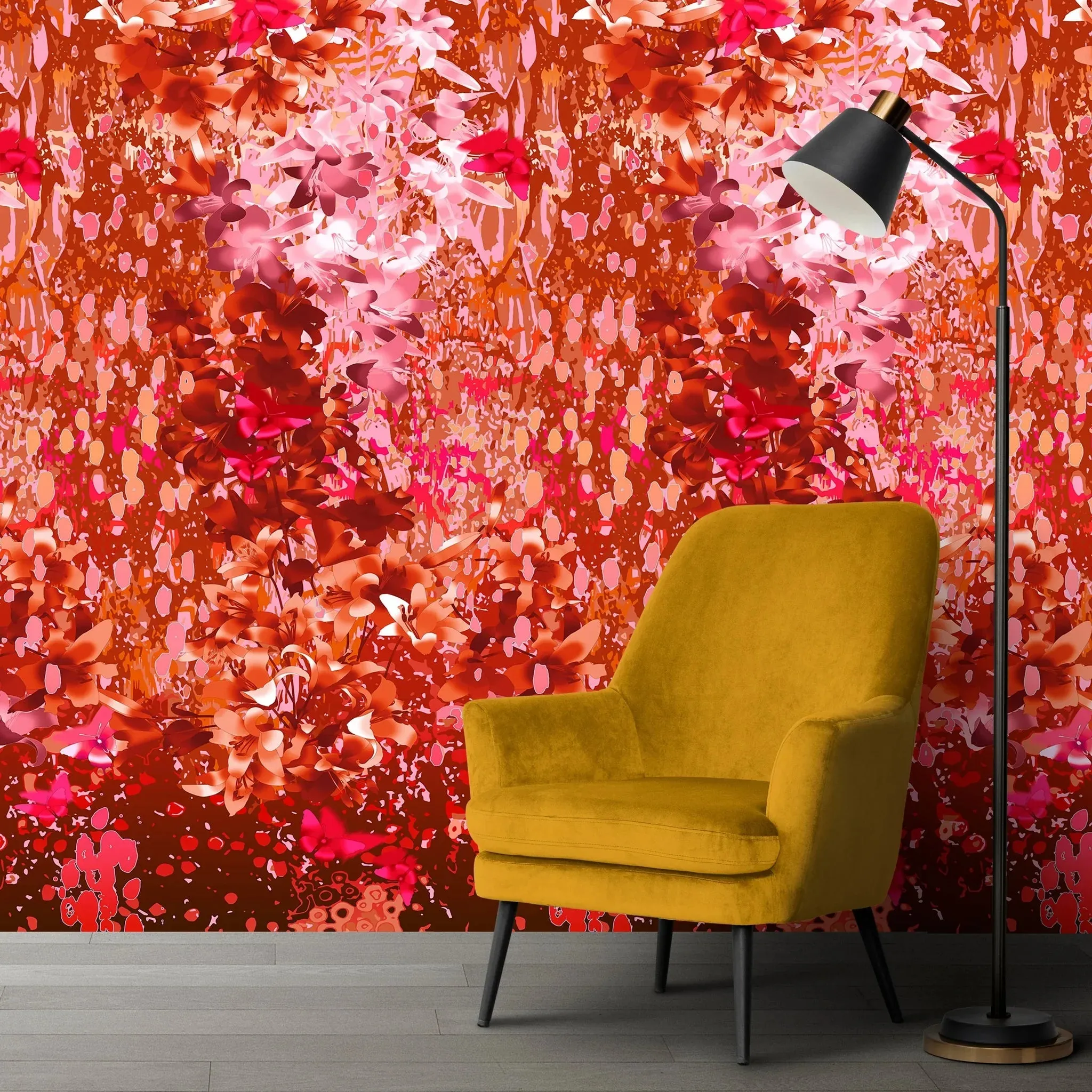 Floral Impressions Acrylic Shower Wall Panel Home Decor 2440mmm x 1220mm
