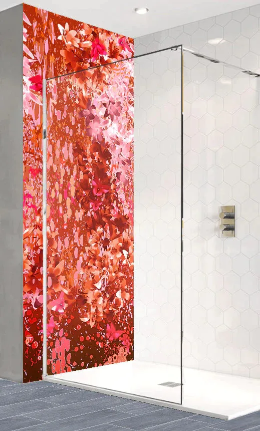 Floral Impressions Acrylic Shower Wall Panel Home Decor 2440mmm x 1220mm