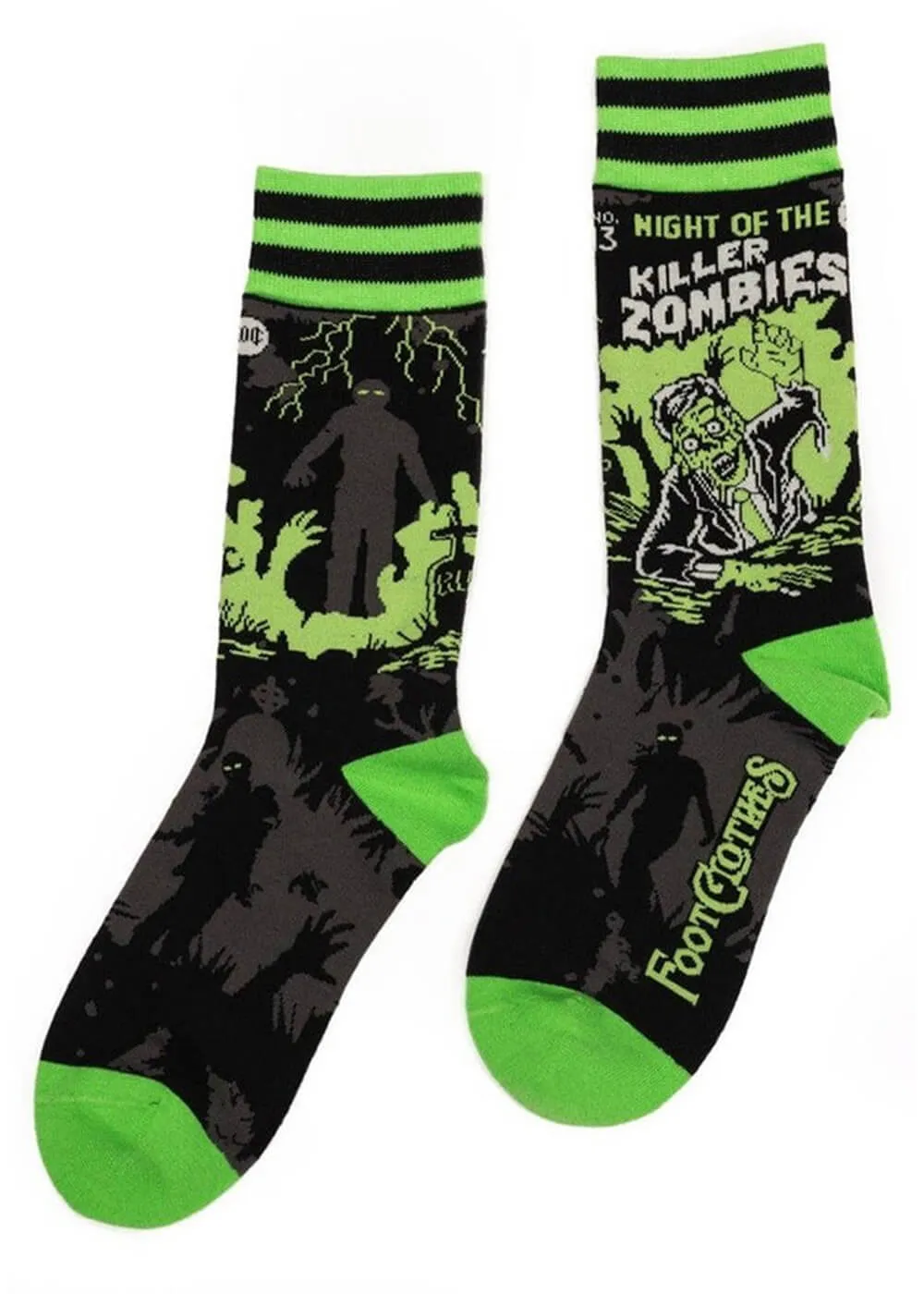 FootClothes Night of the Killer Zombies Socks Black