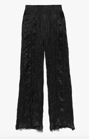 FRAME Washable Silk PJ Slit Pant Noir