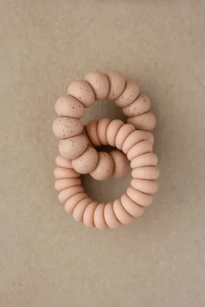 Freezer Teether - Luna | Speckled Dusty Coral