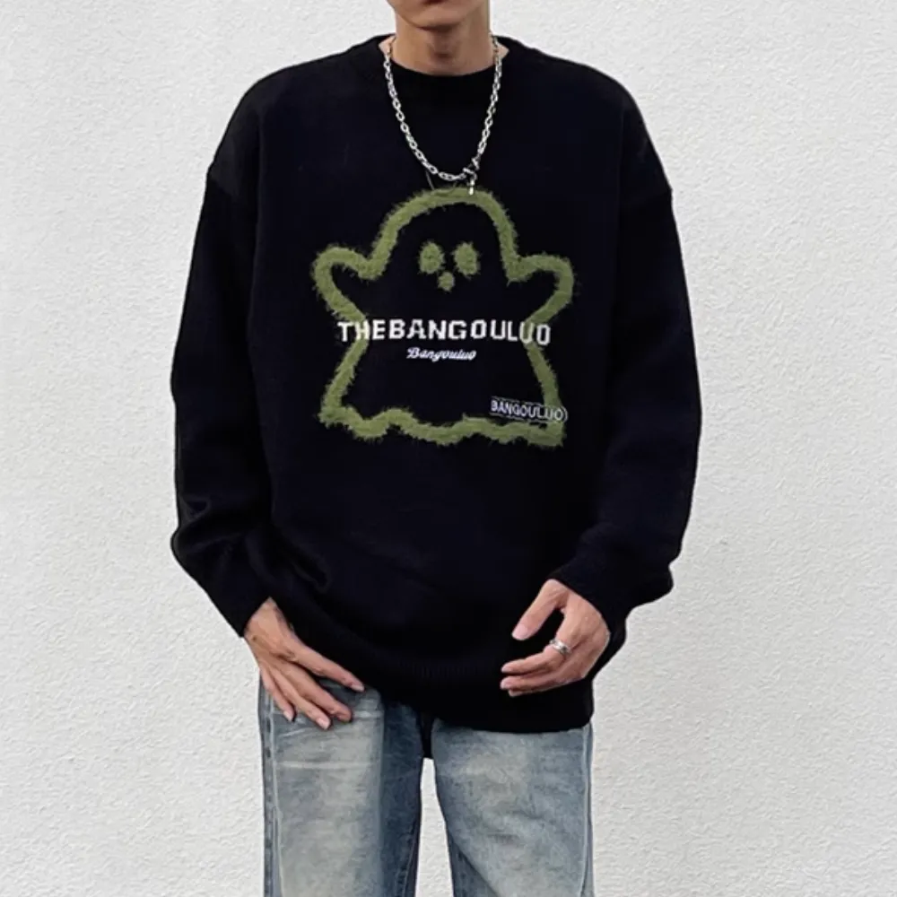 Fun Cartoon Ghost Sweater