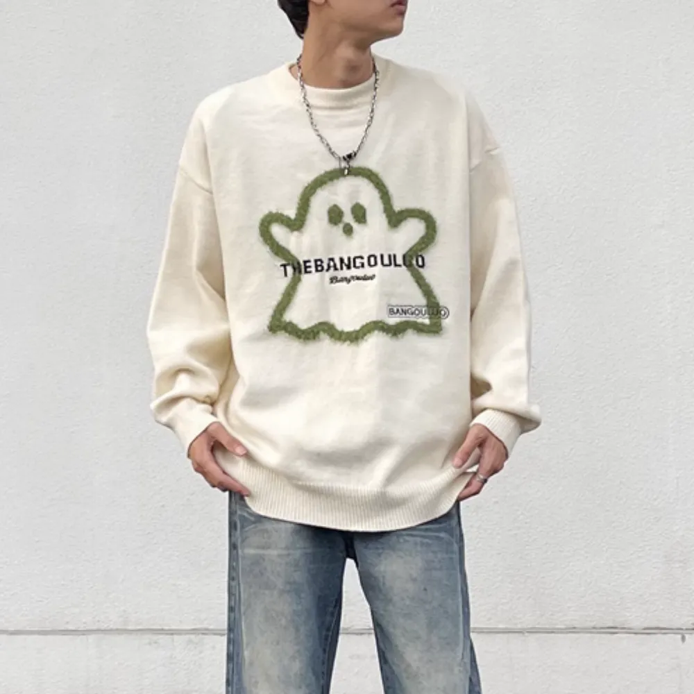 Fun Cartoon Ghost Sweater