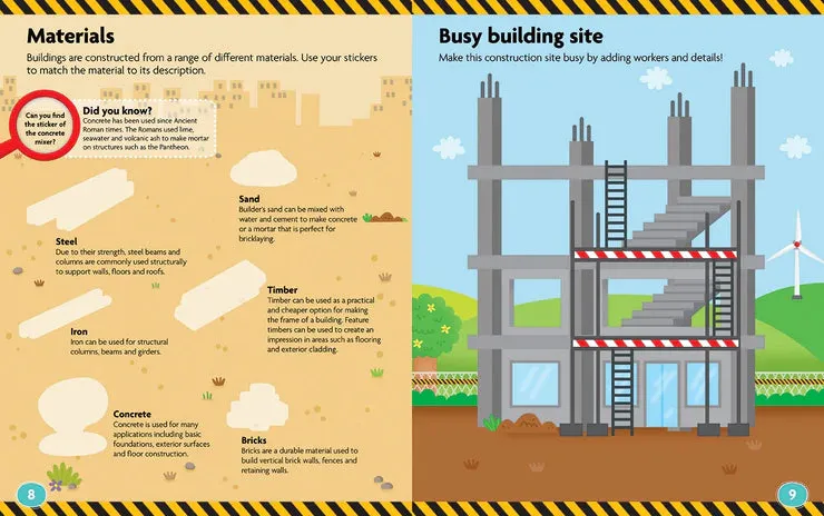 Fun Facts | Sticker Activity Book | Construction
