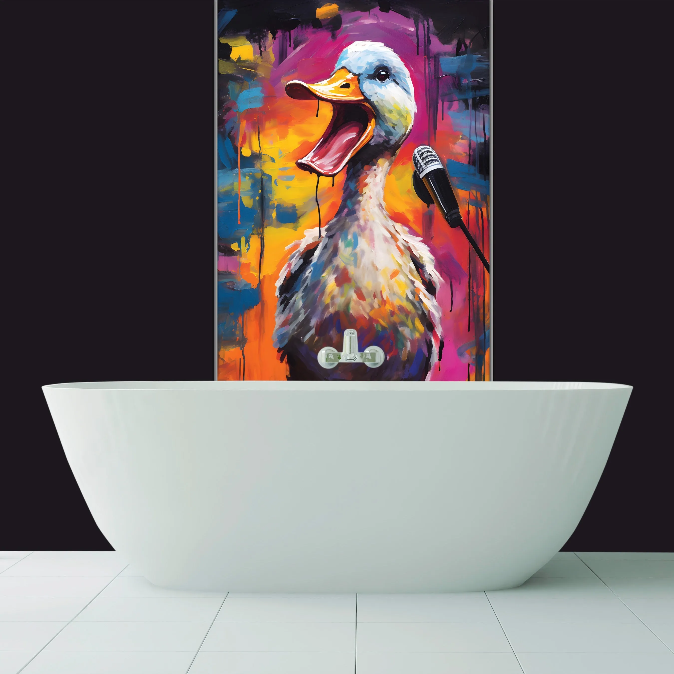 Funky Ducks Acrylic Wall Panels Home Decor Wall Panels 2440mmm x 1220mm