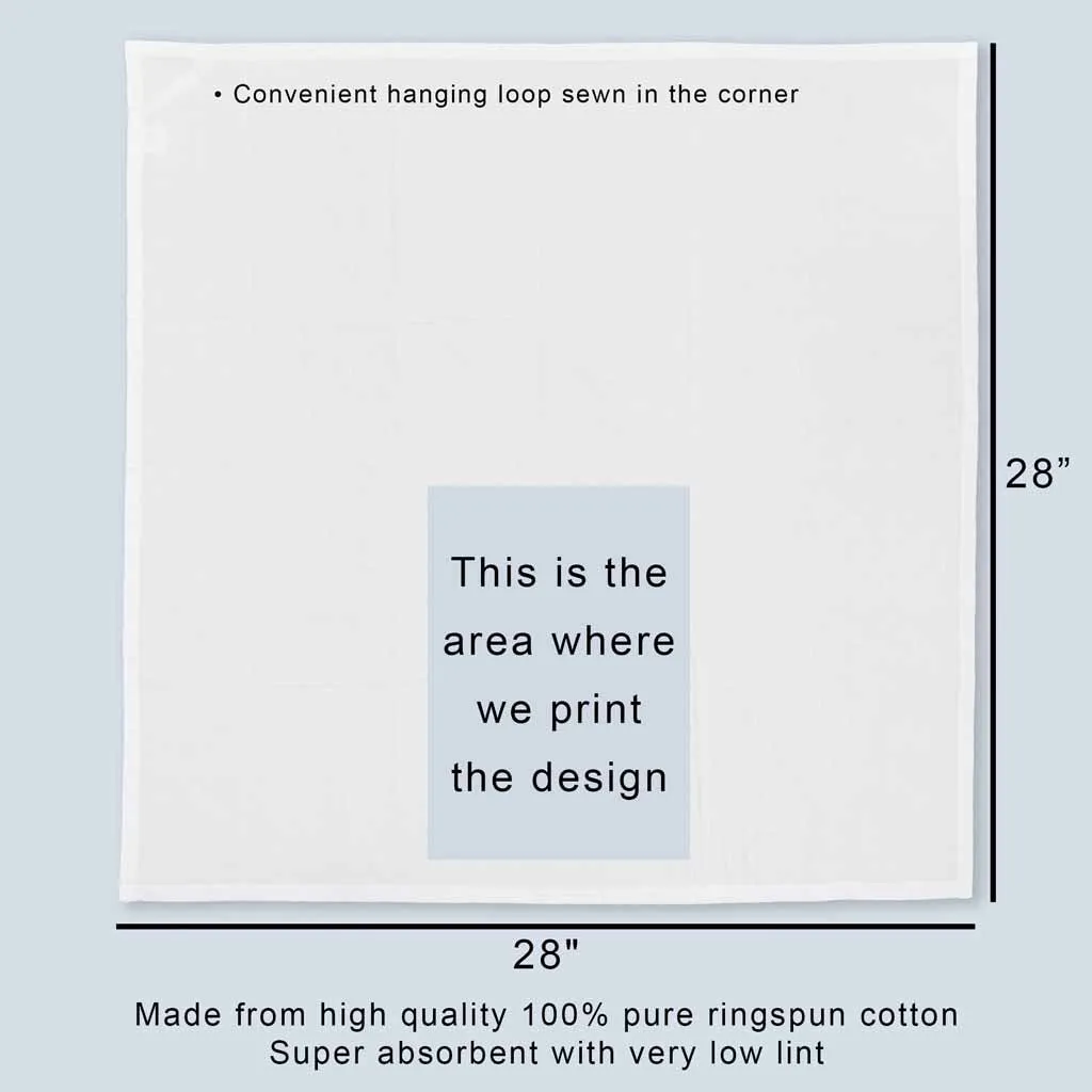 Funny Dish Towel Personalized with Photo Effect for Non Cook