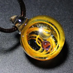 Galaxy Glass Art Pendant Universe Necklace Jewelry for Women 2019