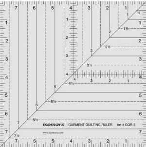 Garment Quilting Ruler (8")