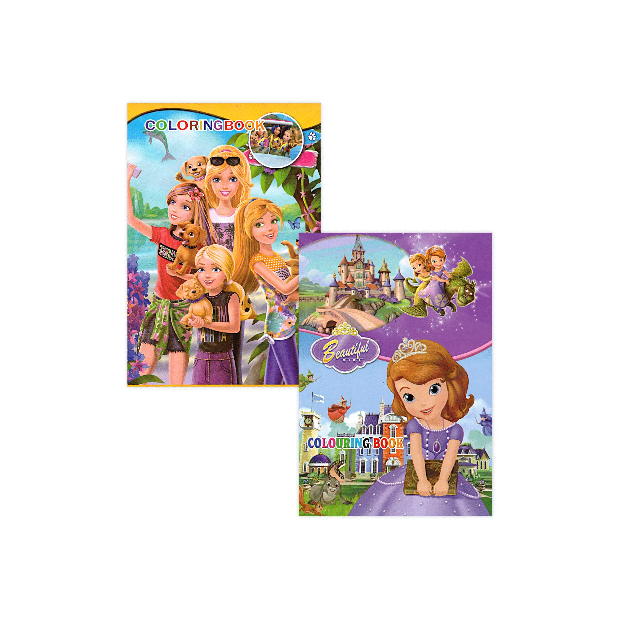 Generic Kids Small Coloring Book   Stickers Pack of 2